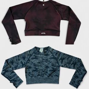 NWT AYBL Bundle Long Sleeve Crop Tops